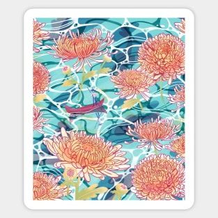 Among the Chrysanthemums Sticker